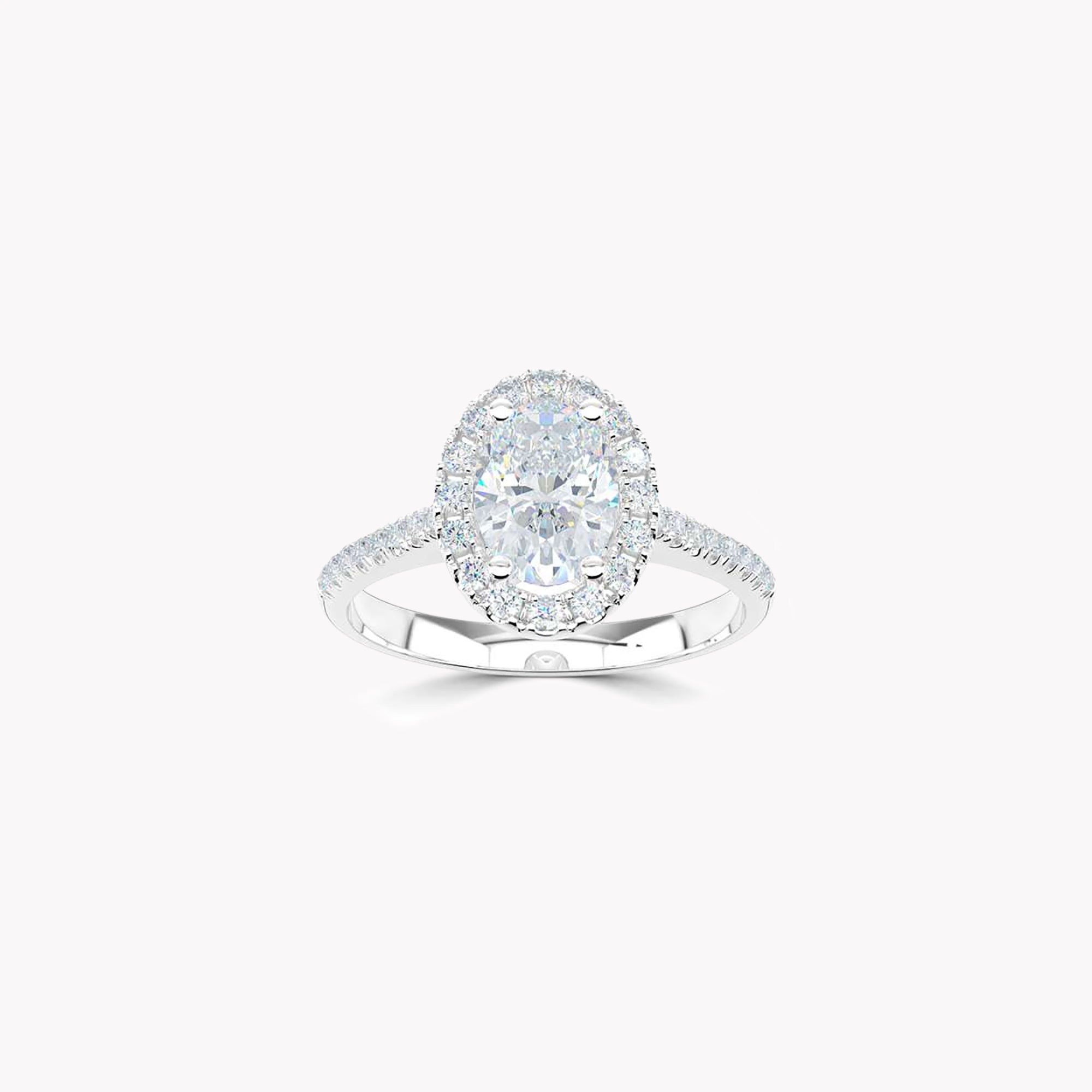 Luminara Oval Diamond Engagement Ring
