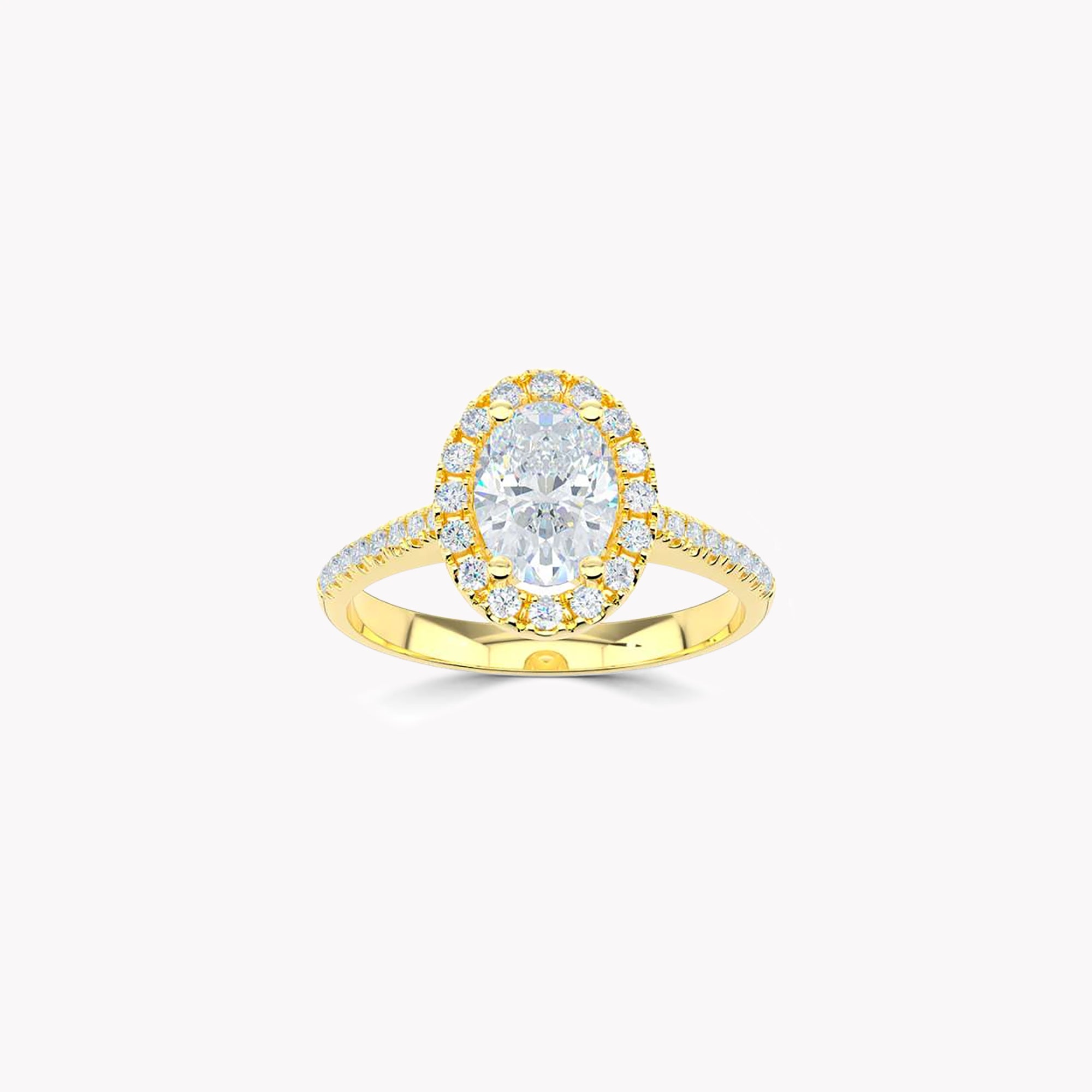 Luminara Oval Diamond Engagement Ring