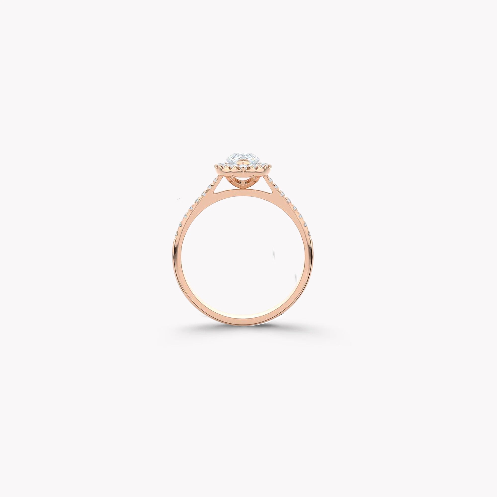 Luminara Pear Shape Diamond Engagement Ring