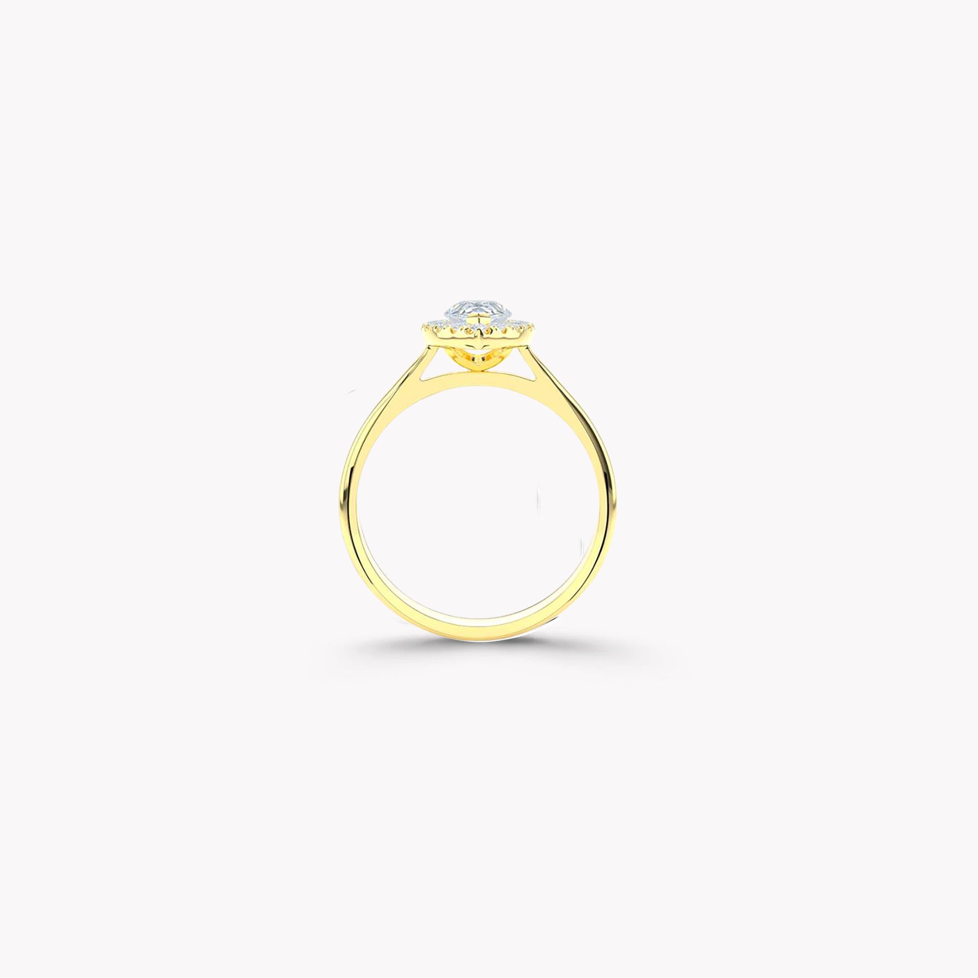 Luminara Pear Shape Diamond Engagement Ring