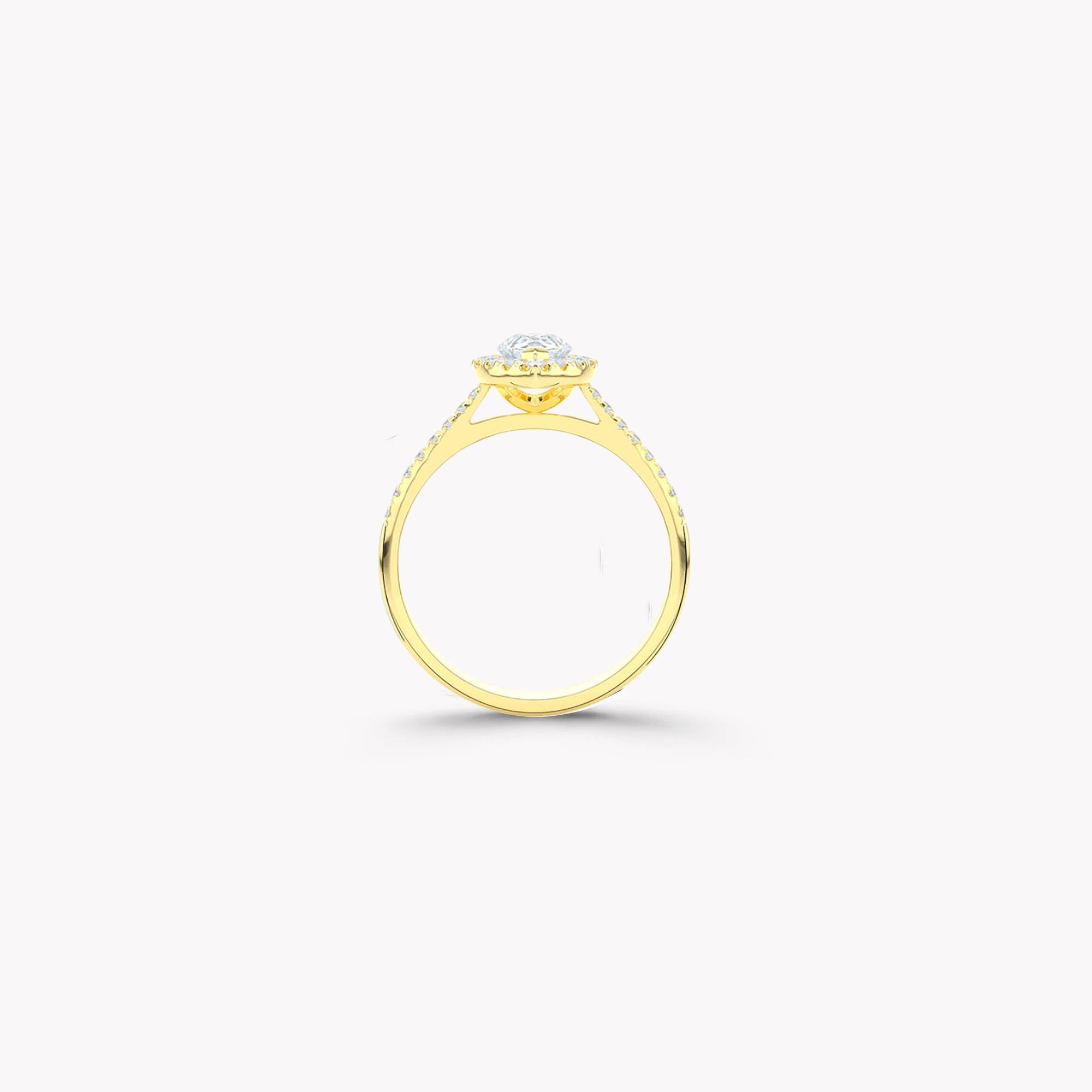 Luminara Pear Shape Diamond Engagement Ring