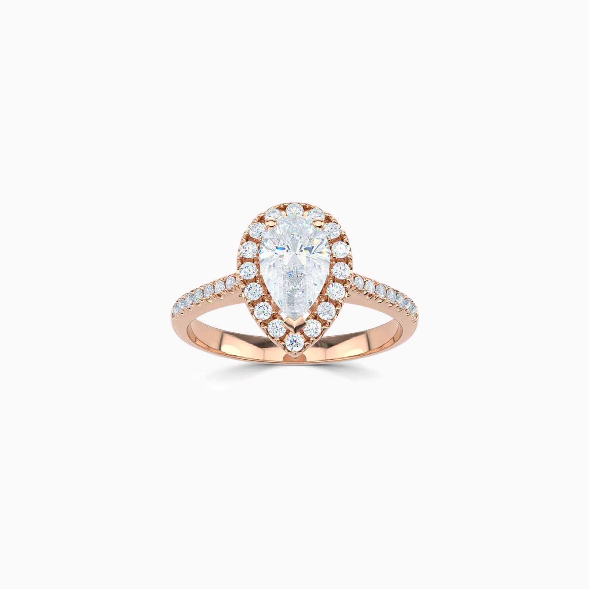 Luminara Pear Shape Diamond Engagement Ring