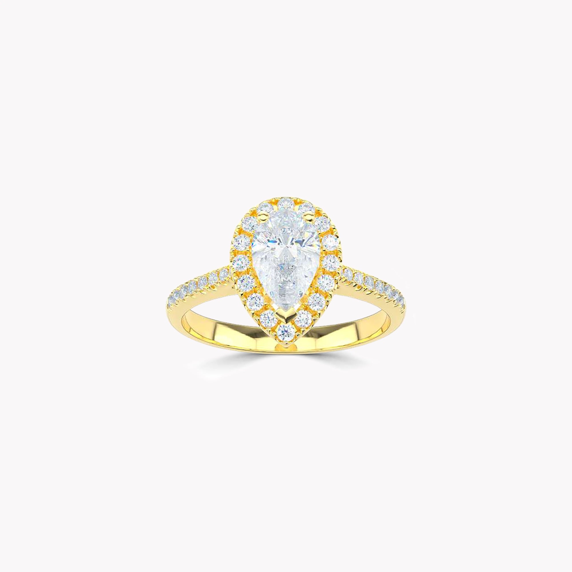 Luminara Pear Shape Diamond Engagement Ring