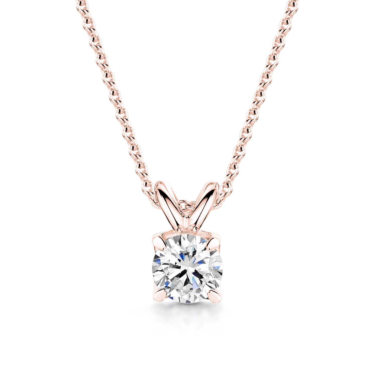 Round Diamond Pendant Split Bail