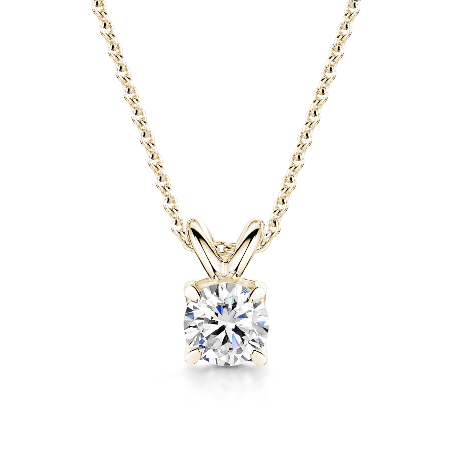 Round Diamond Pendant Split Bail