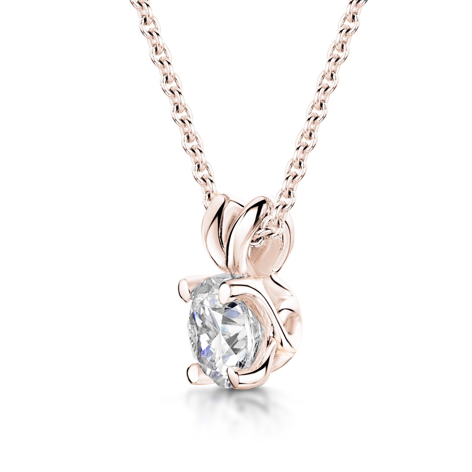 Round Diamond Pendant Split Bail