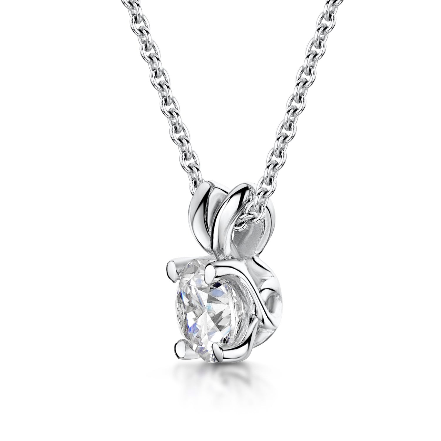 Round Diamond Pendant Split Bail