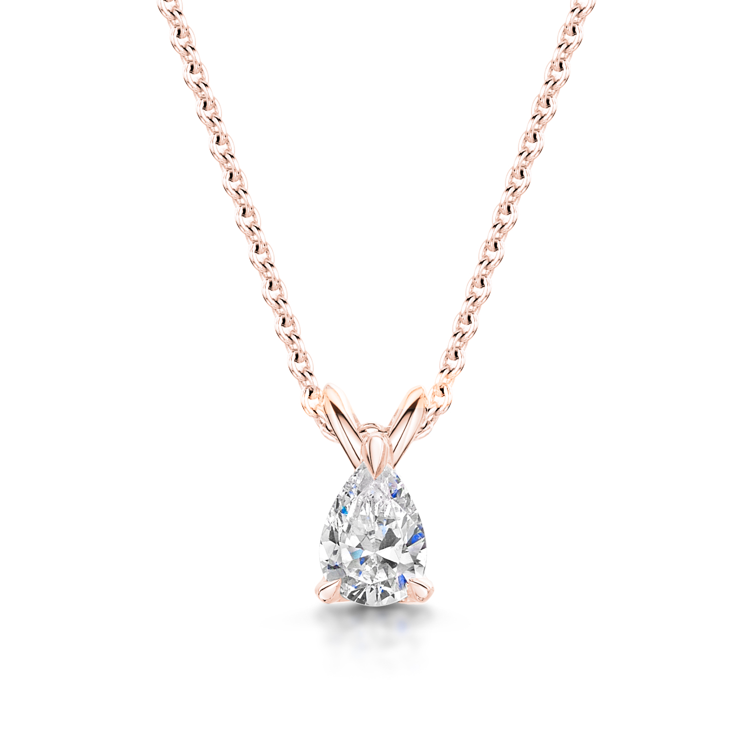 Pear Diamond Pendant Split Bail