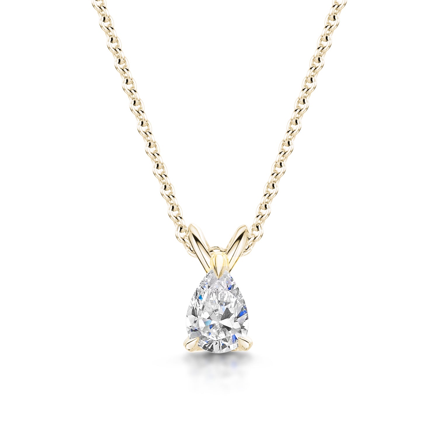 Pear Diamond Pendant Split Bail