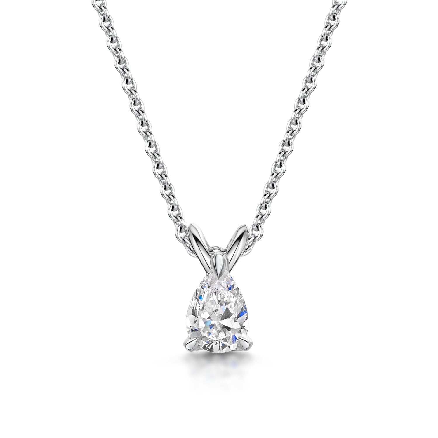 Pear Diamond Pendant Split Bail