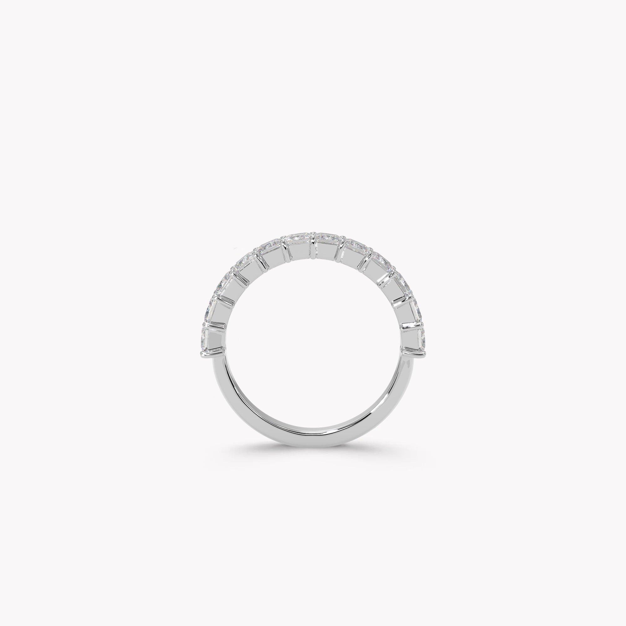 Princess Cut Diamond Half Eternity Band