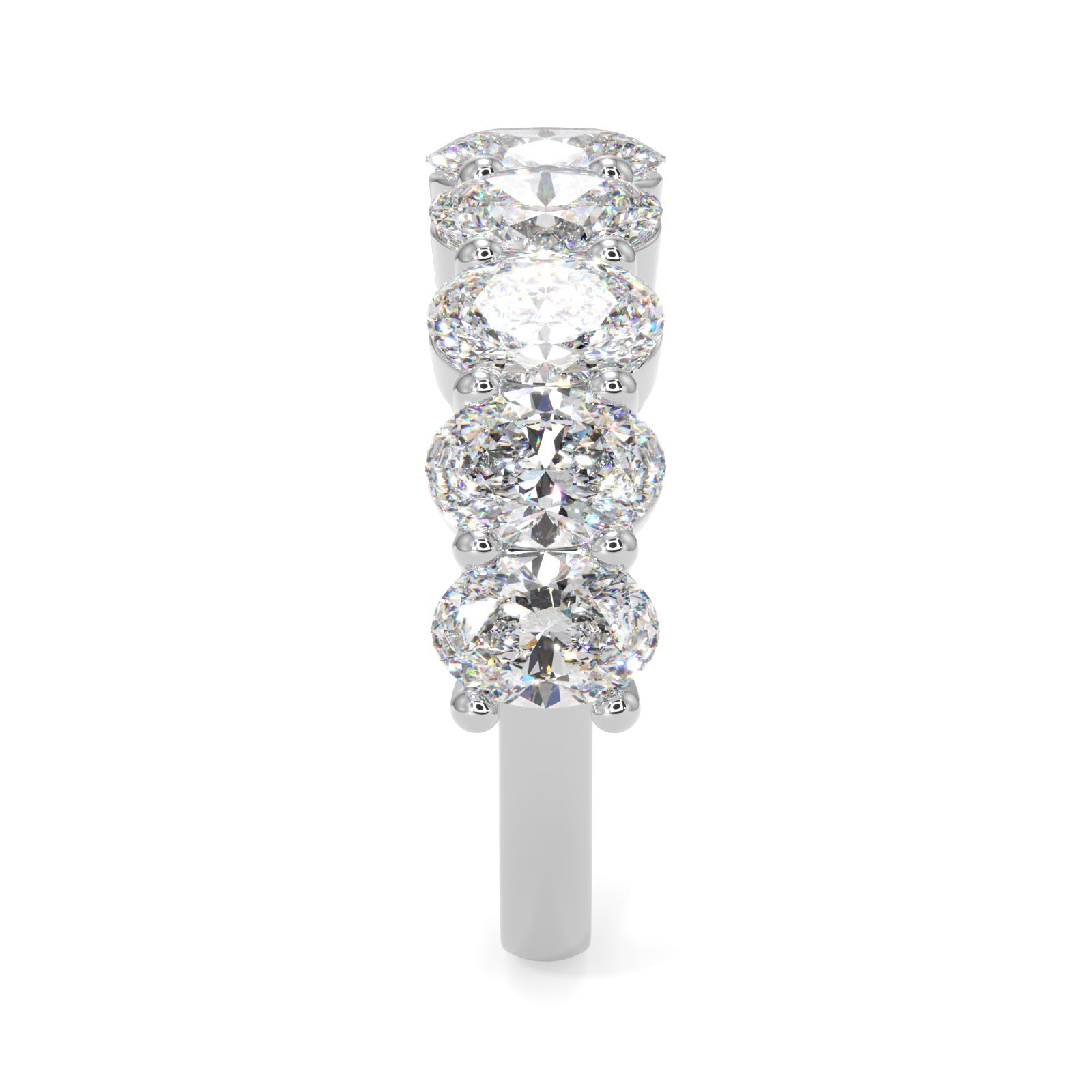 Oval Diamond Half Eternity Band
