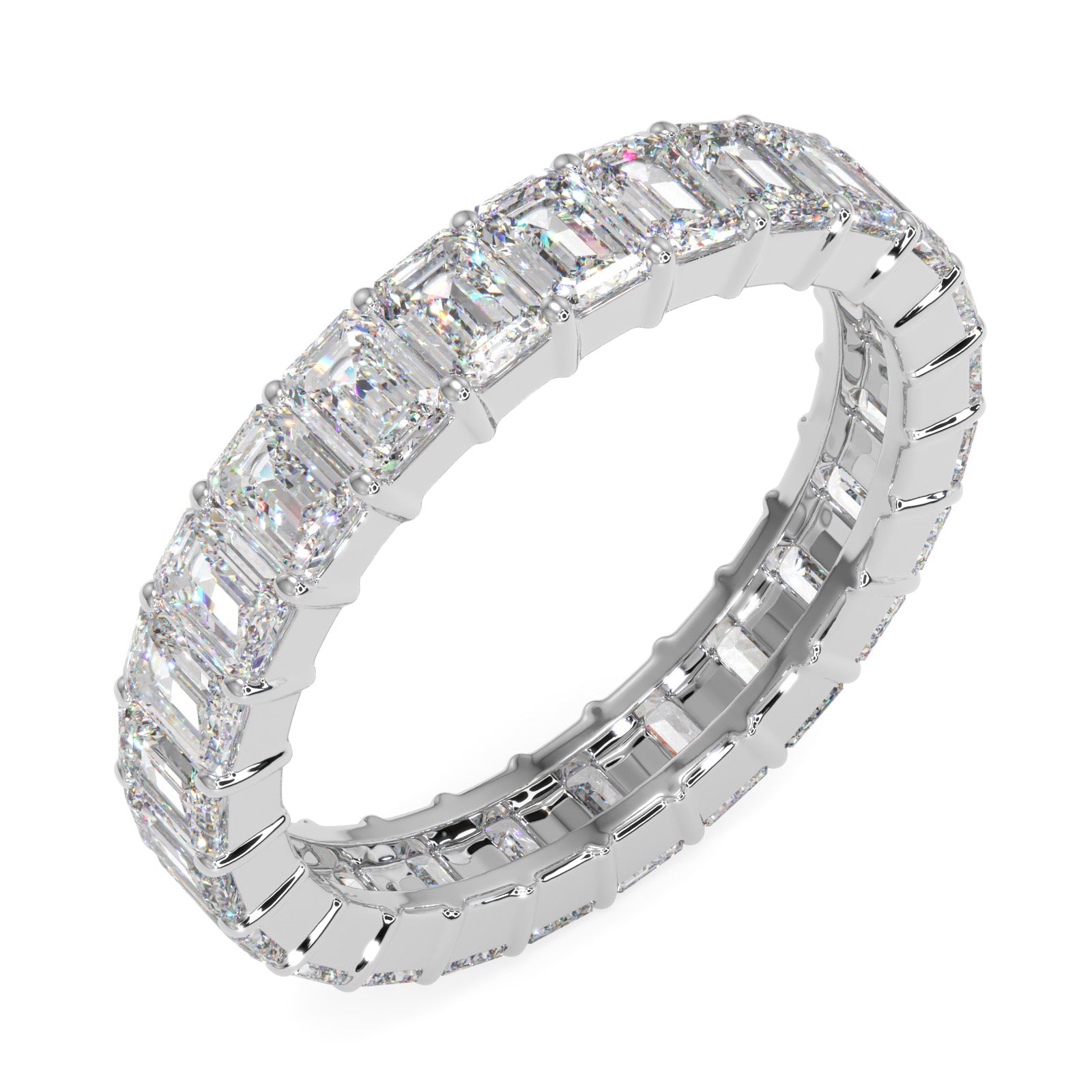Emerald Cut Diamond Eternity Band