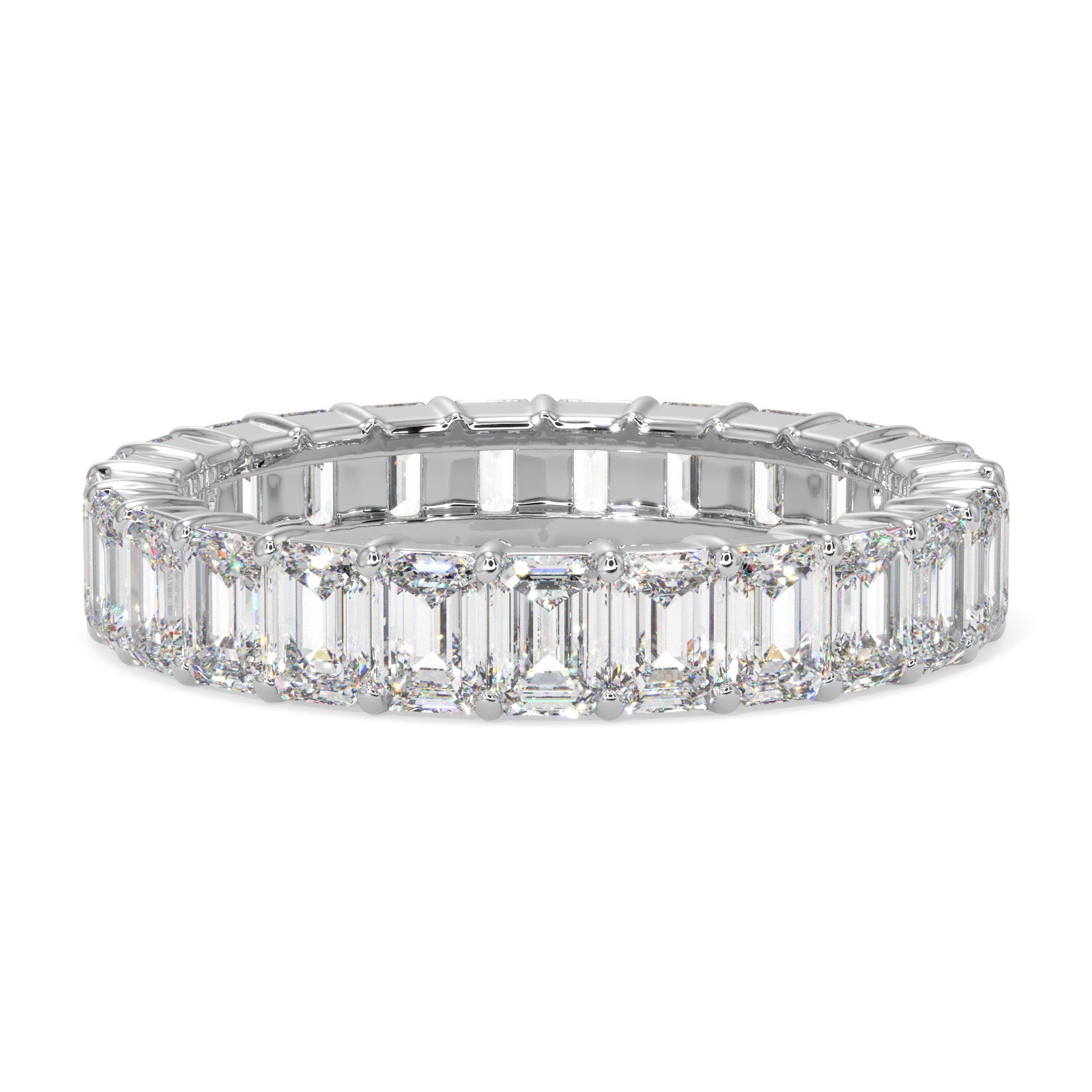 Emerald Cut Diamond Eternity Band