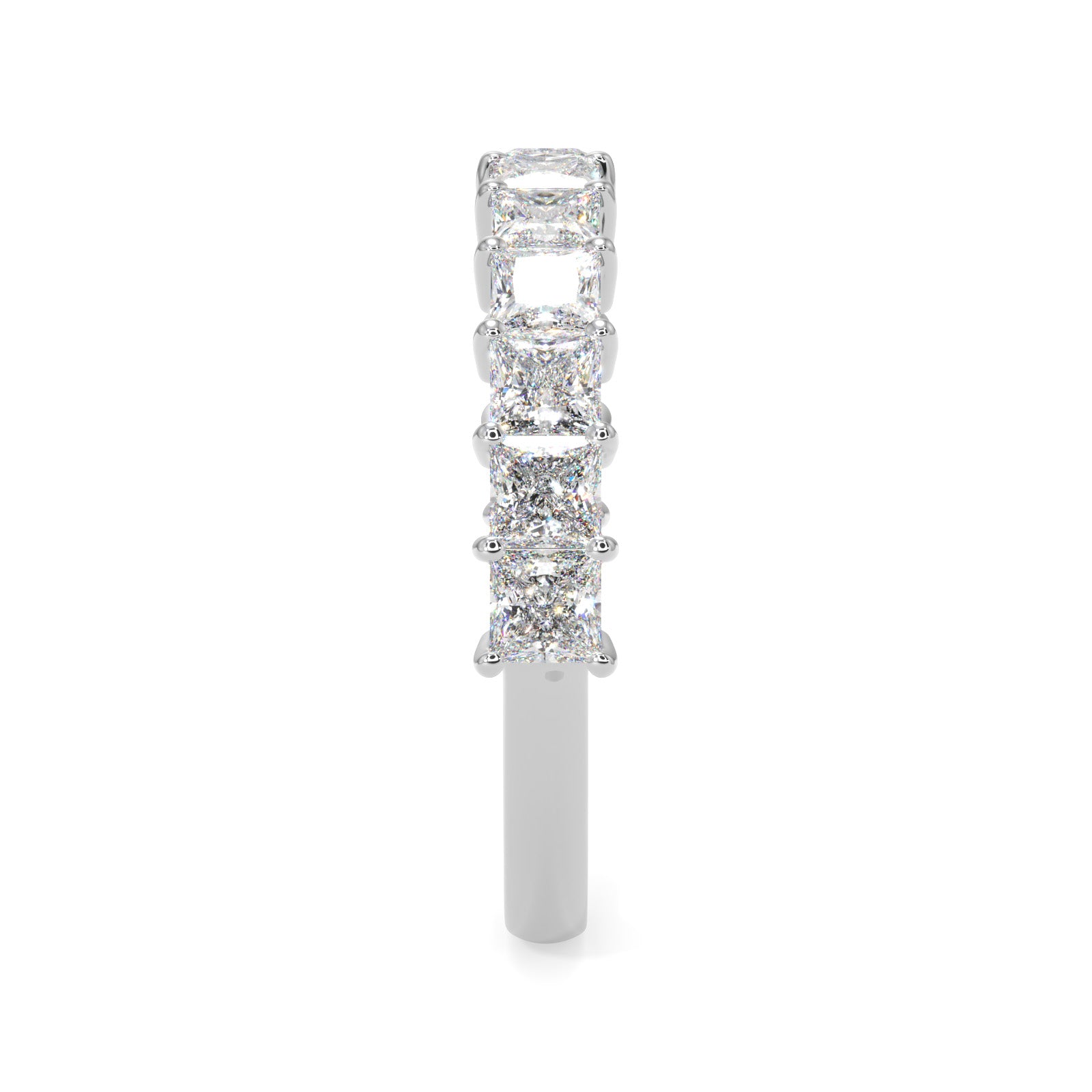 Princess Cut Diamond Half Eternity Band