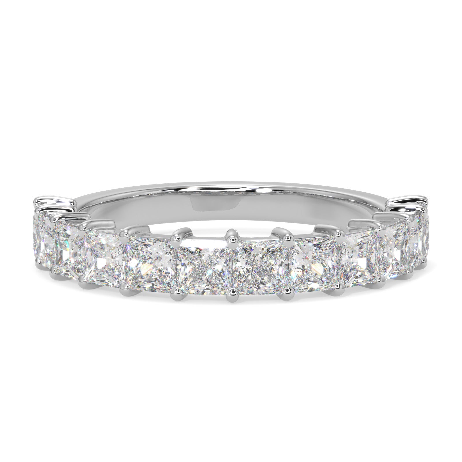 Princess Cut Diamond Half Eternity Band