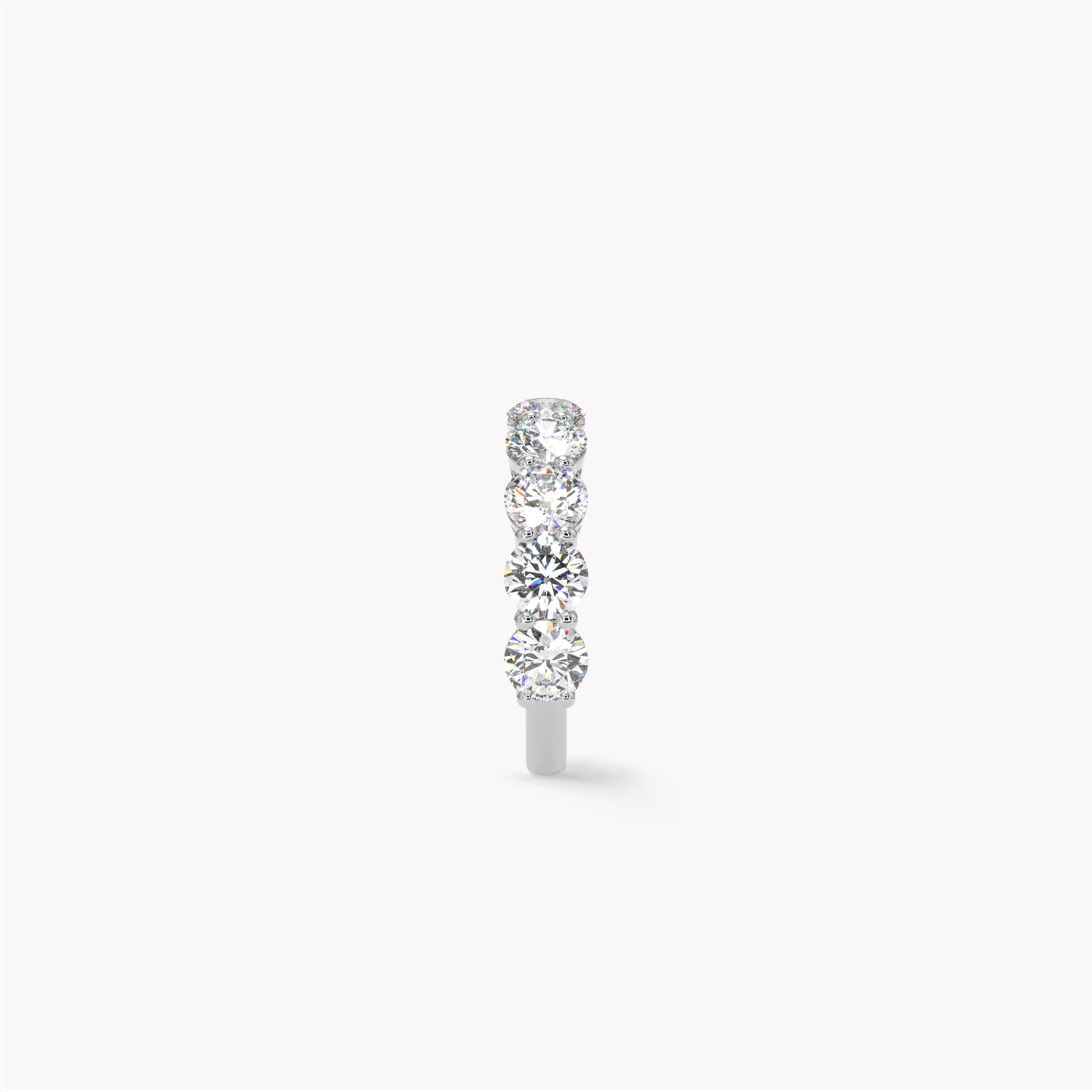 Round Diamond Half Eternity Band