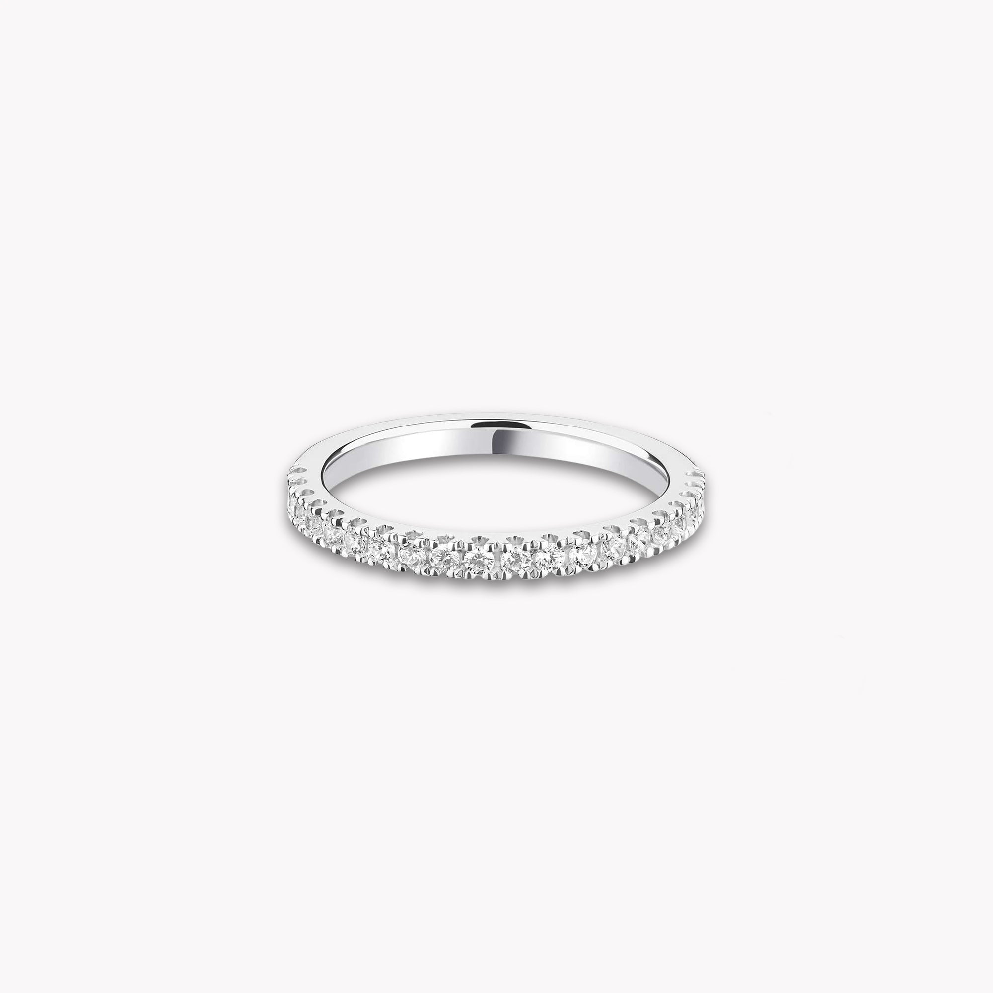Round Diamond Half Eternity Band