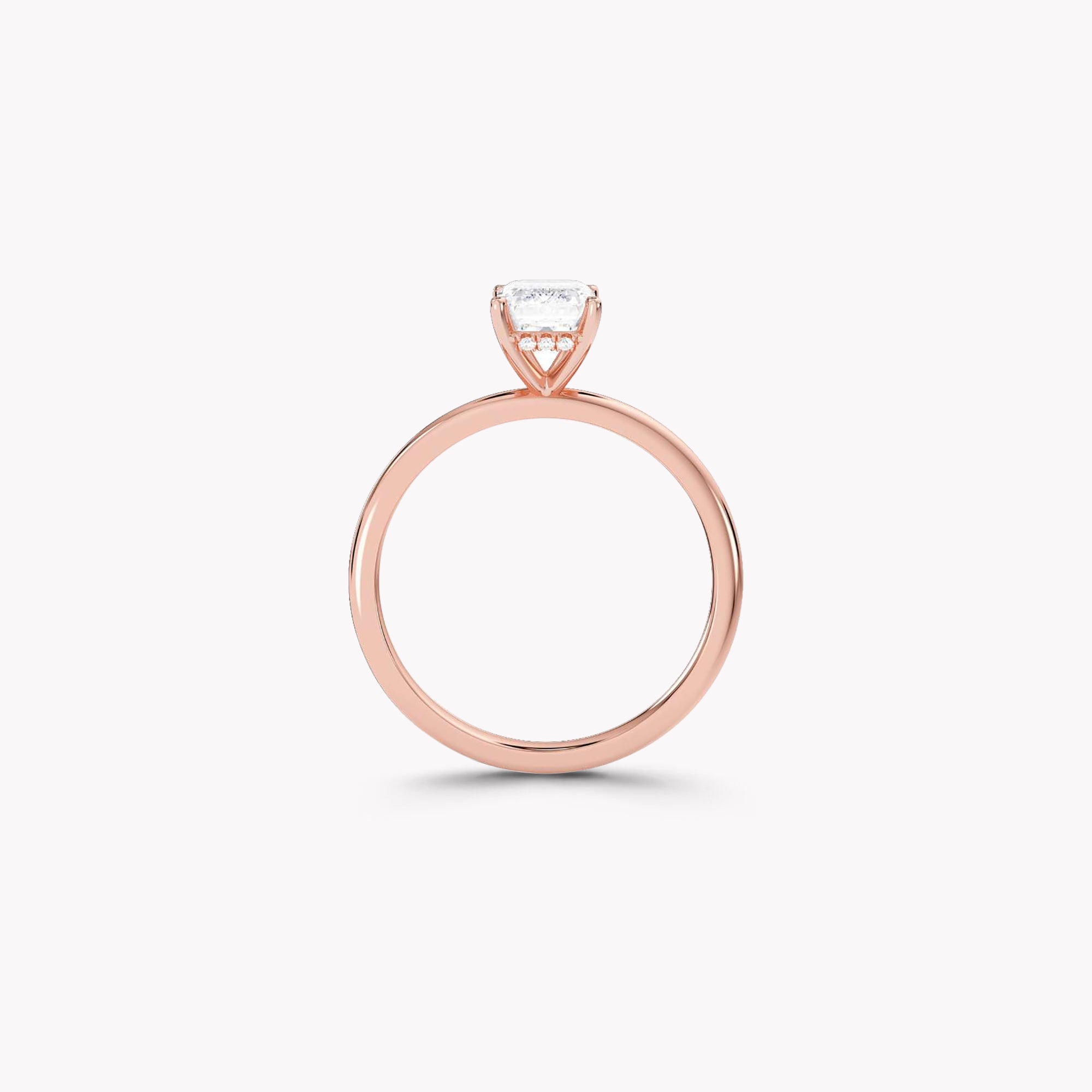 True Emerald Cut Diamond Engagement Ring