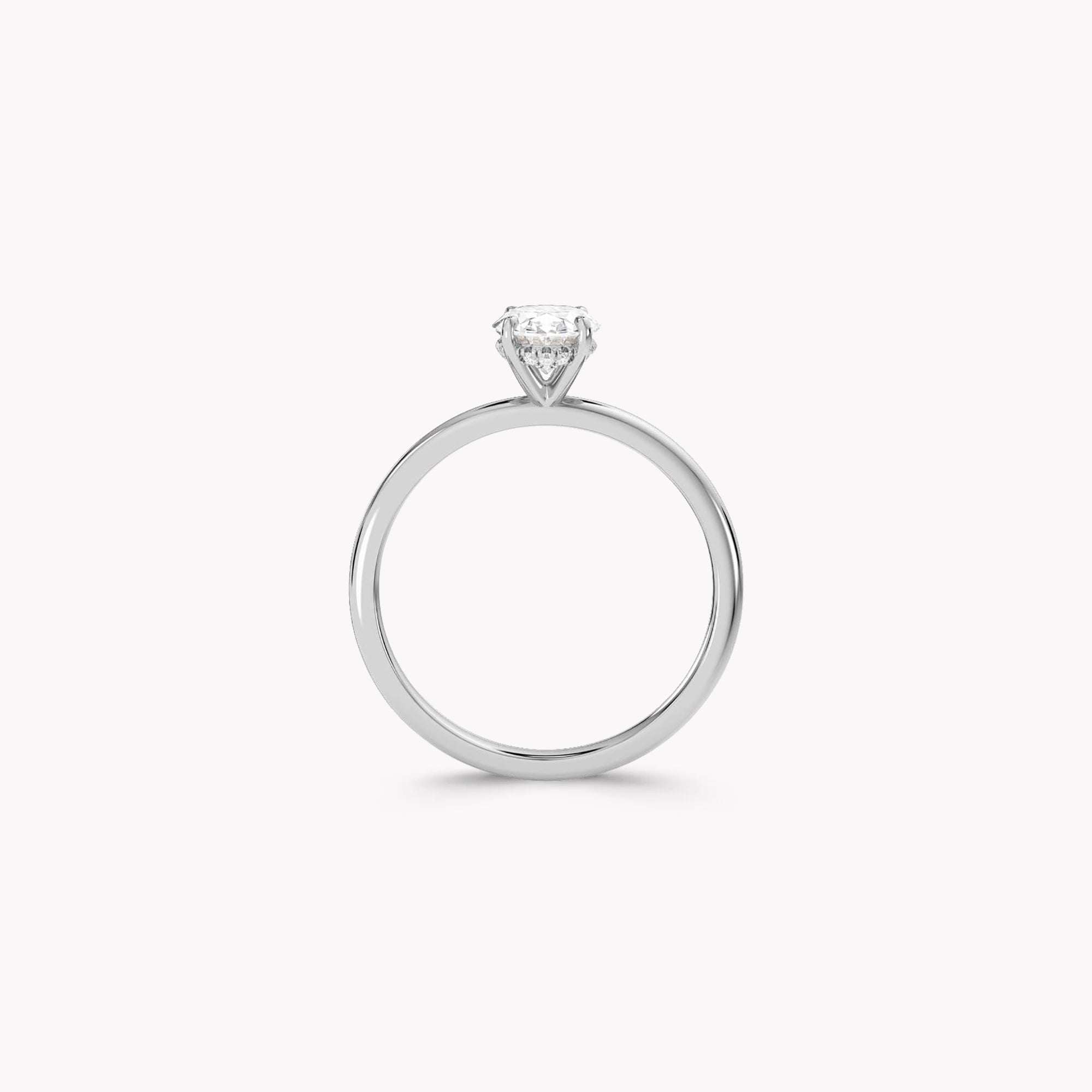 True Oval Cut Diamond Engagement Ring