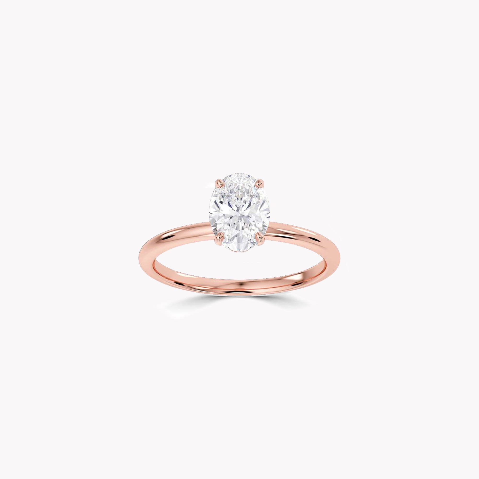 True Oval Cut Diamond Engagement Ring