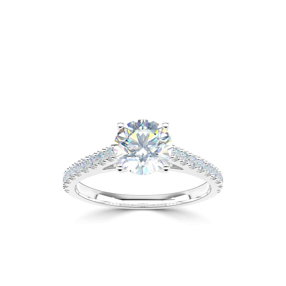 Aurora Round Brilliant Diamond Engagement Ring