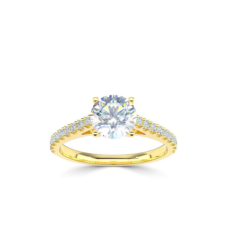 Aurora Round Brilliant Diamond Engagement Ring