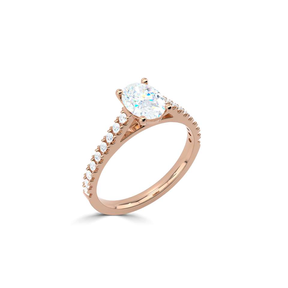 Aurora Oval Diamond Engagement Ring