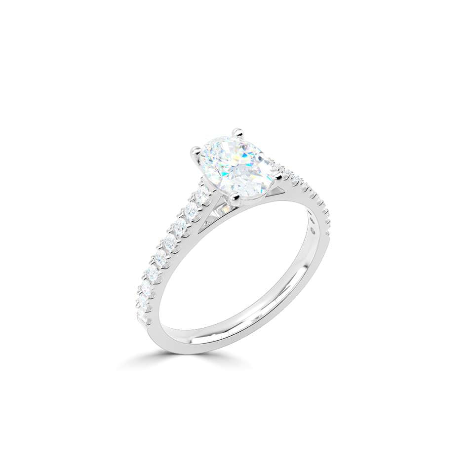 Aurora Oval Diamond Engagement Ring
