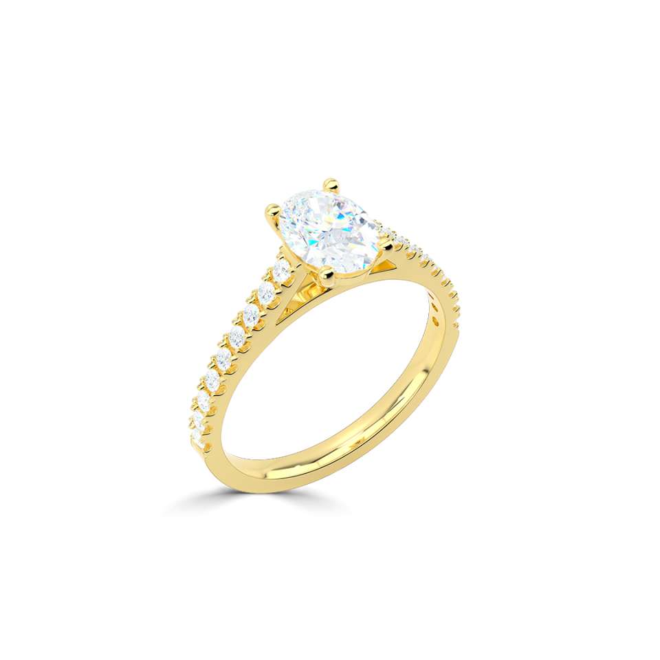 Aurora Oval Diamond Engagement Ring