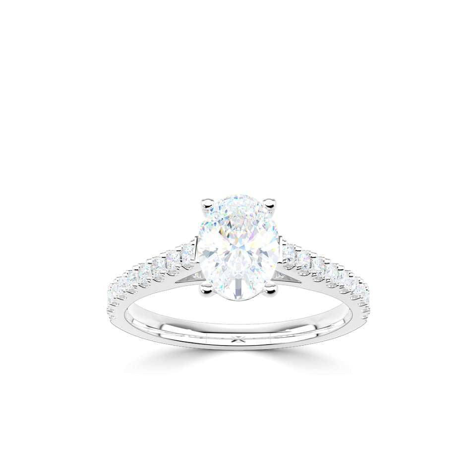 Aurora Oval Diamond Engagement Ring