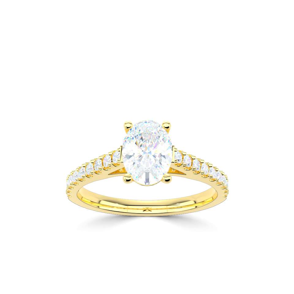 Aurora Oval Diamond Engagement Ring