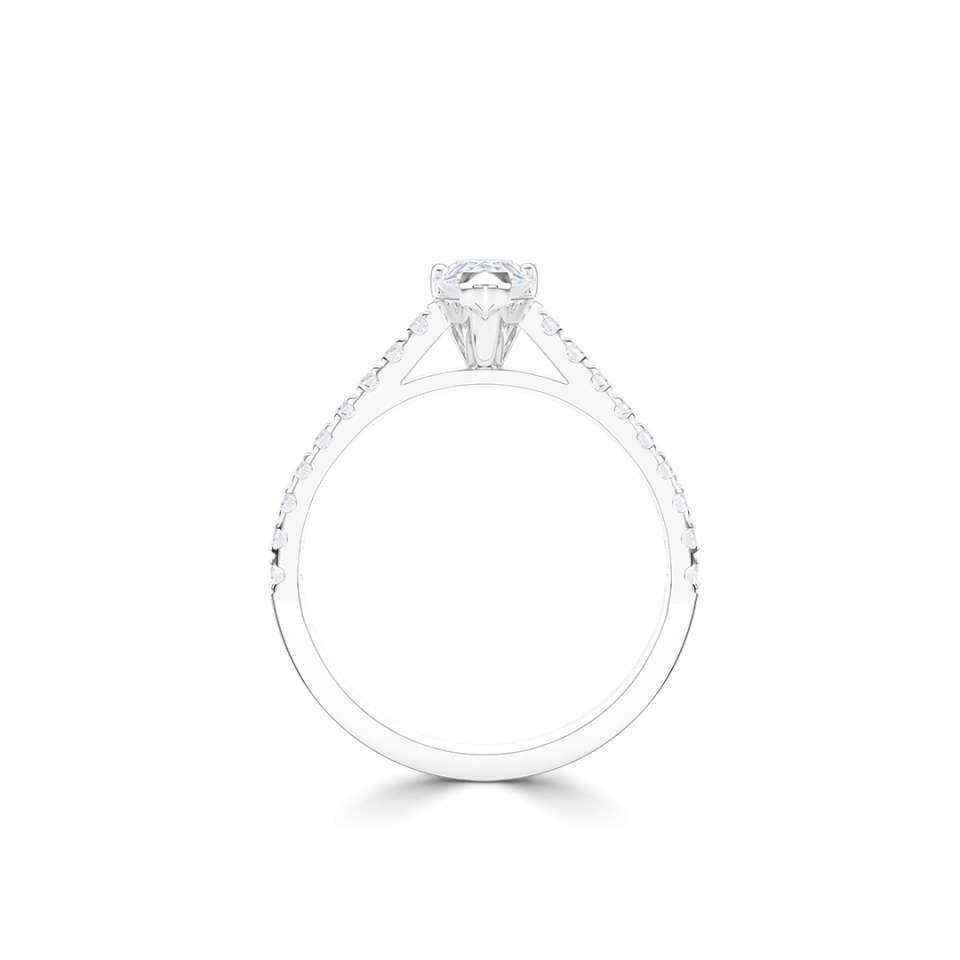 Aurora Pear Shape Diamond Engagement Ring