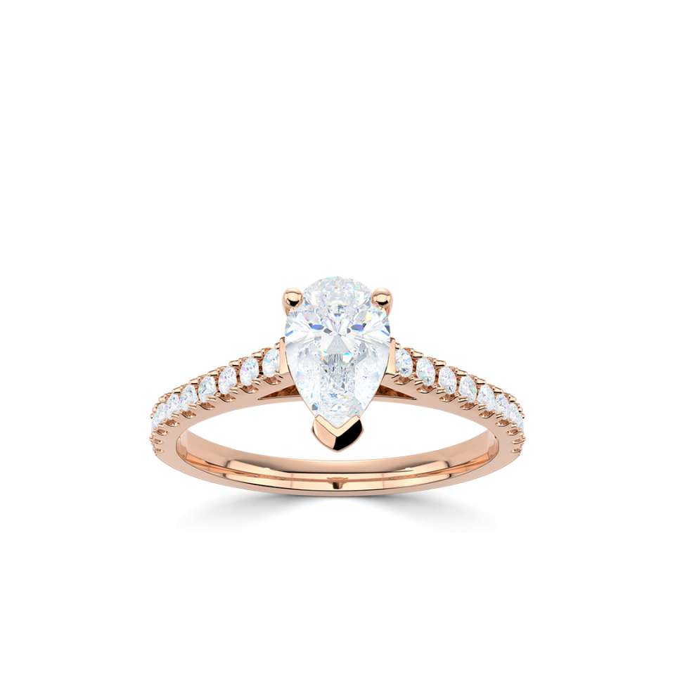 Aurora Pear Shape Diamond Engagement Ring