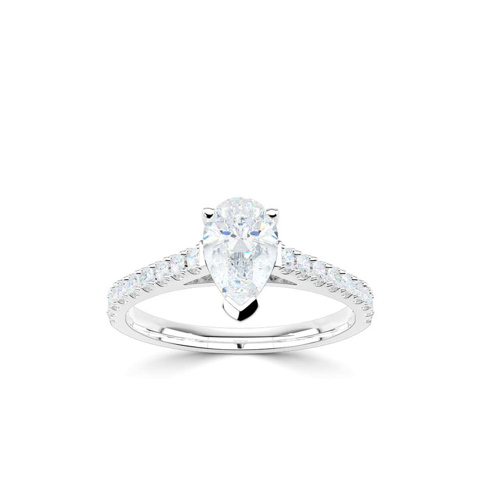 Aurora Pear Shape Diamond Engagement Ring