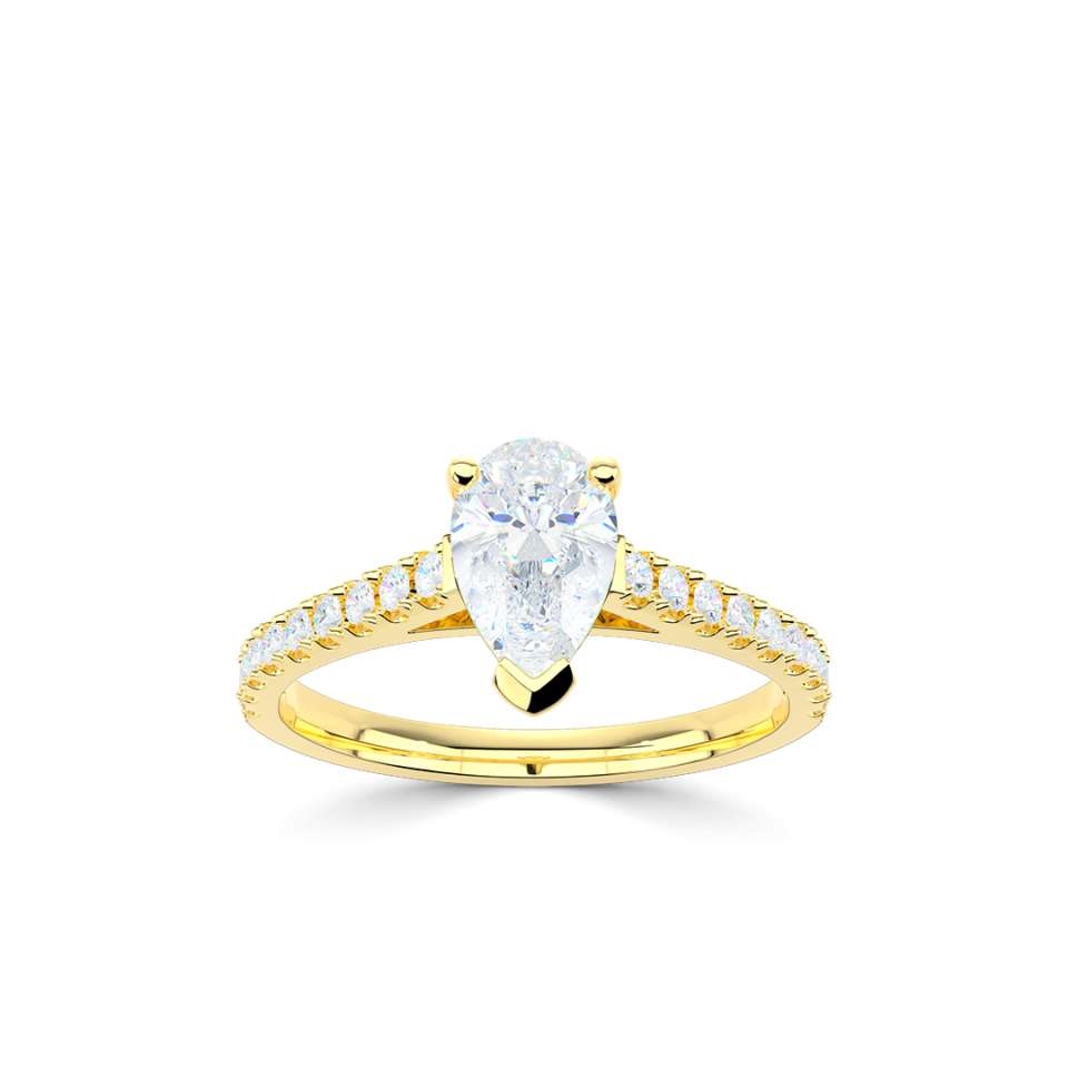 Aurora Pear Shape Diamond Engagement Ring