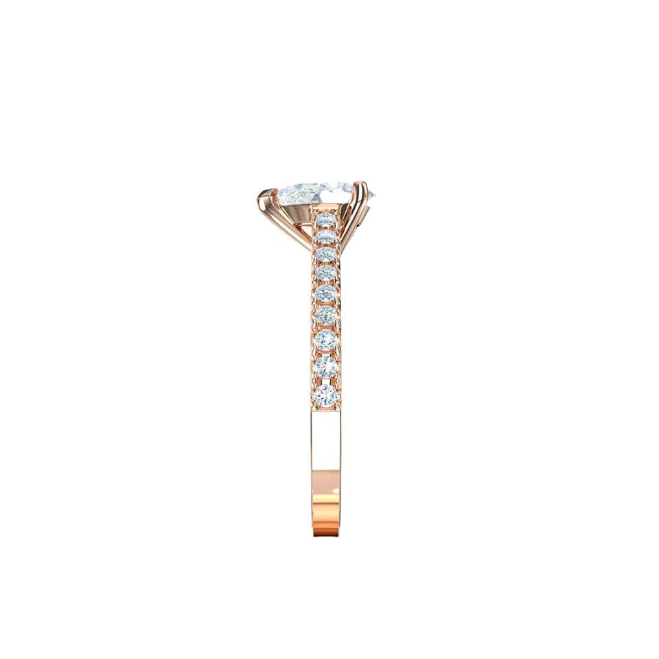 Aurora Pear Shape Diamond Engagement Ring