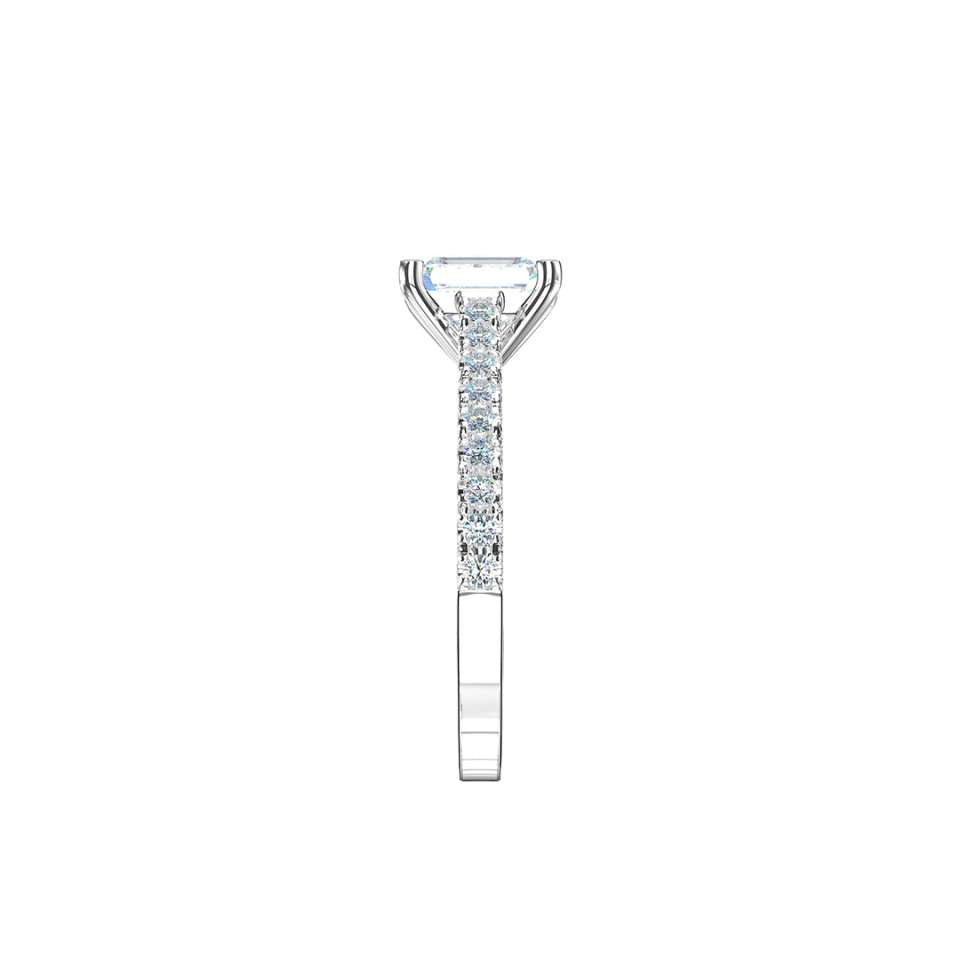 Aurora Emerald Cut Diamond Engagement Ring