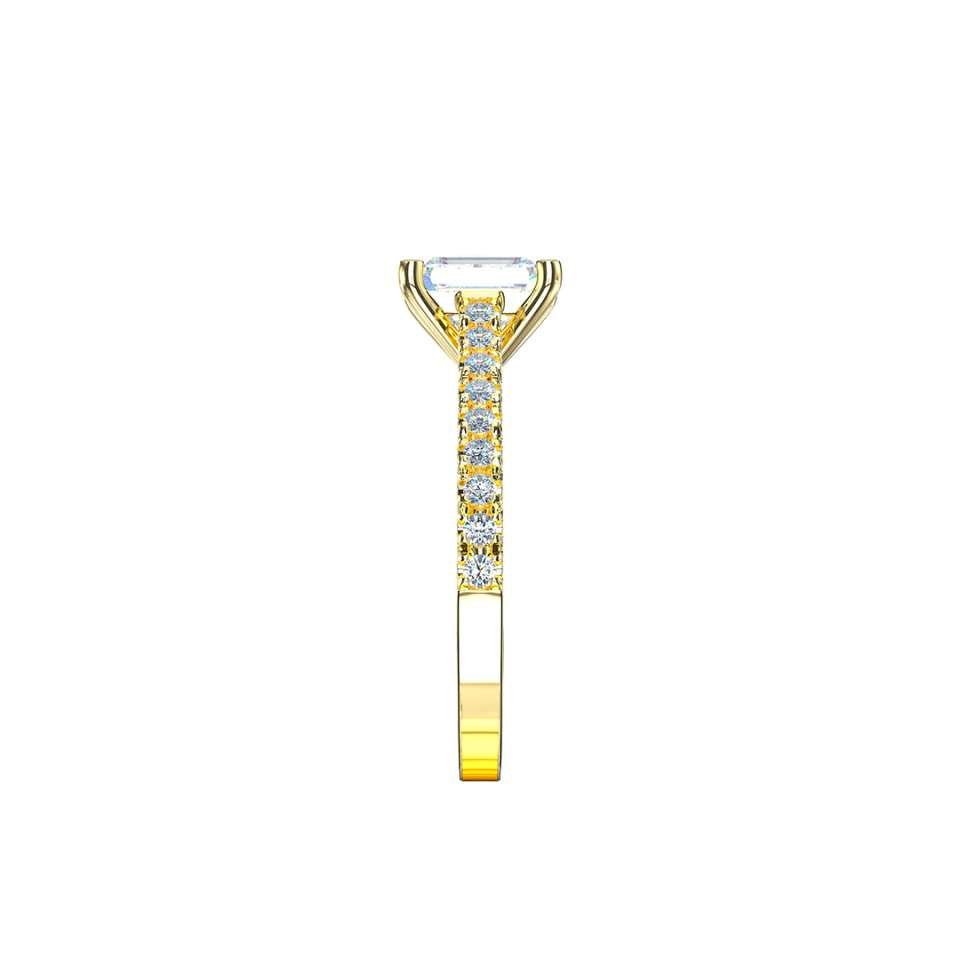 Aurora Emerald Cut Diamond Engagement Ring