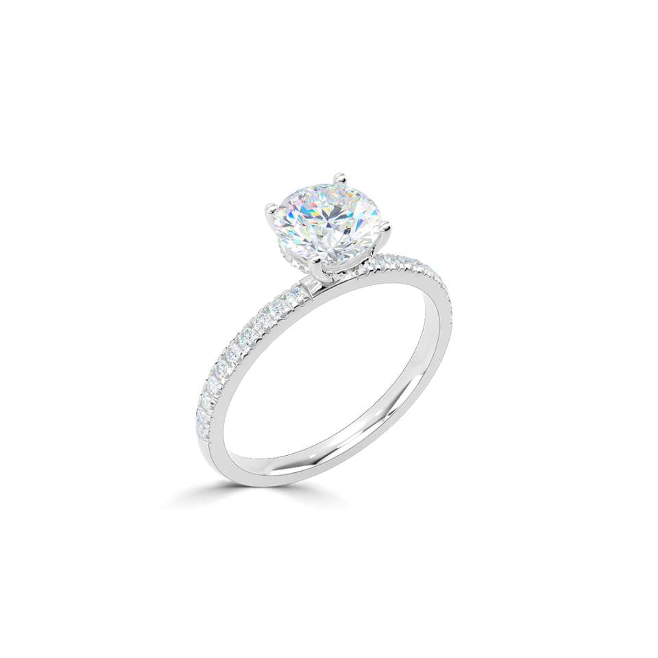 True Round Brilliant Diamond Engagement Ring