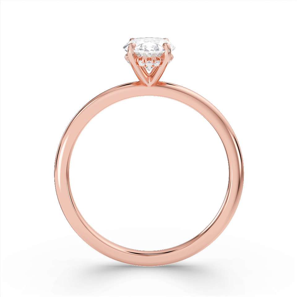 True Oval Cut Diamond Engagement Ring