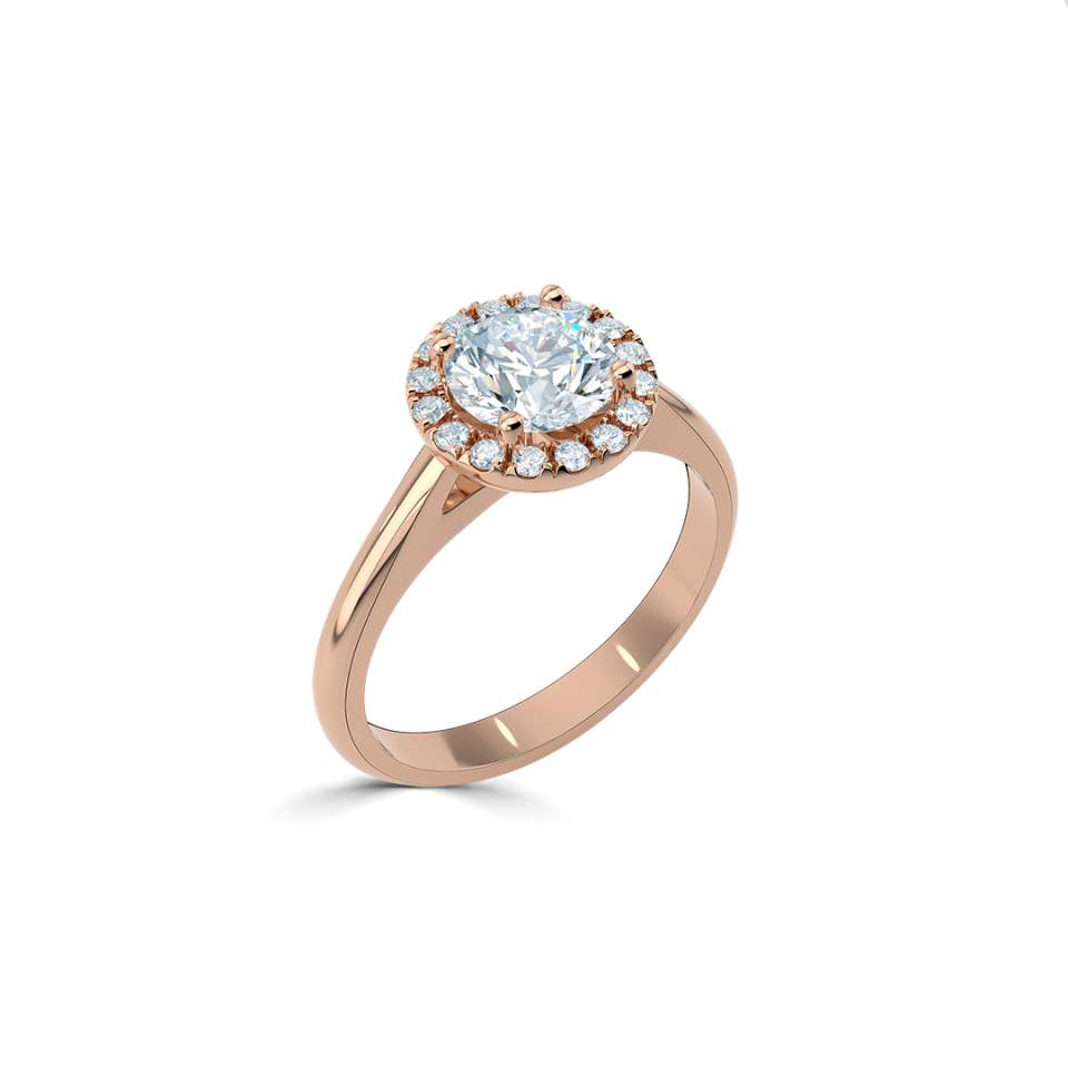Luminara Round Brilliant Diamond Engagement Ring