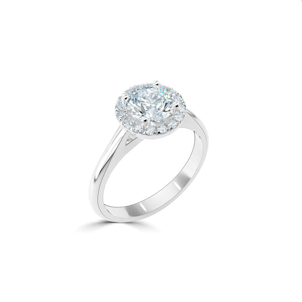 Luminara Round Brilliant Diamond Engagement Ring