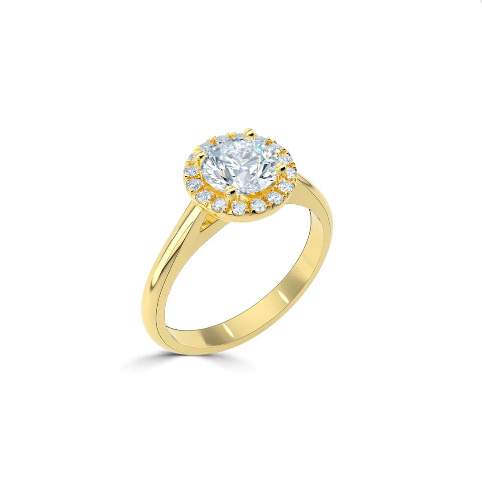 Luminara Round Brilliant Diamond Engagement Ring