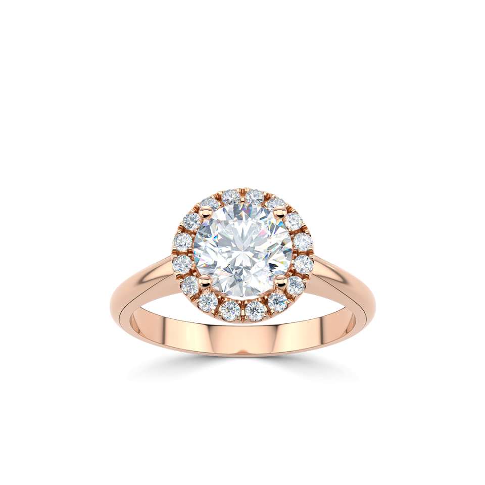 Luminara Round Brilliant Diamond Engagement Ring