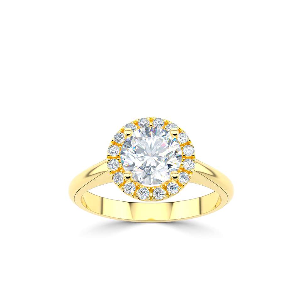Luminara Round Brilliant Diamond Engagement Ring