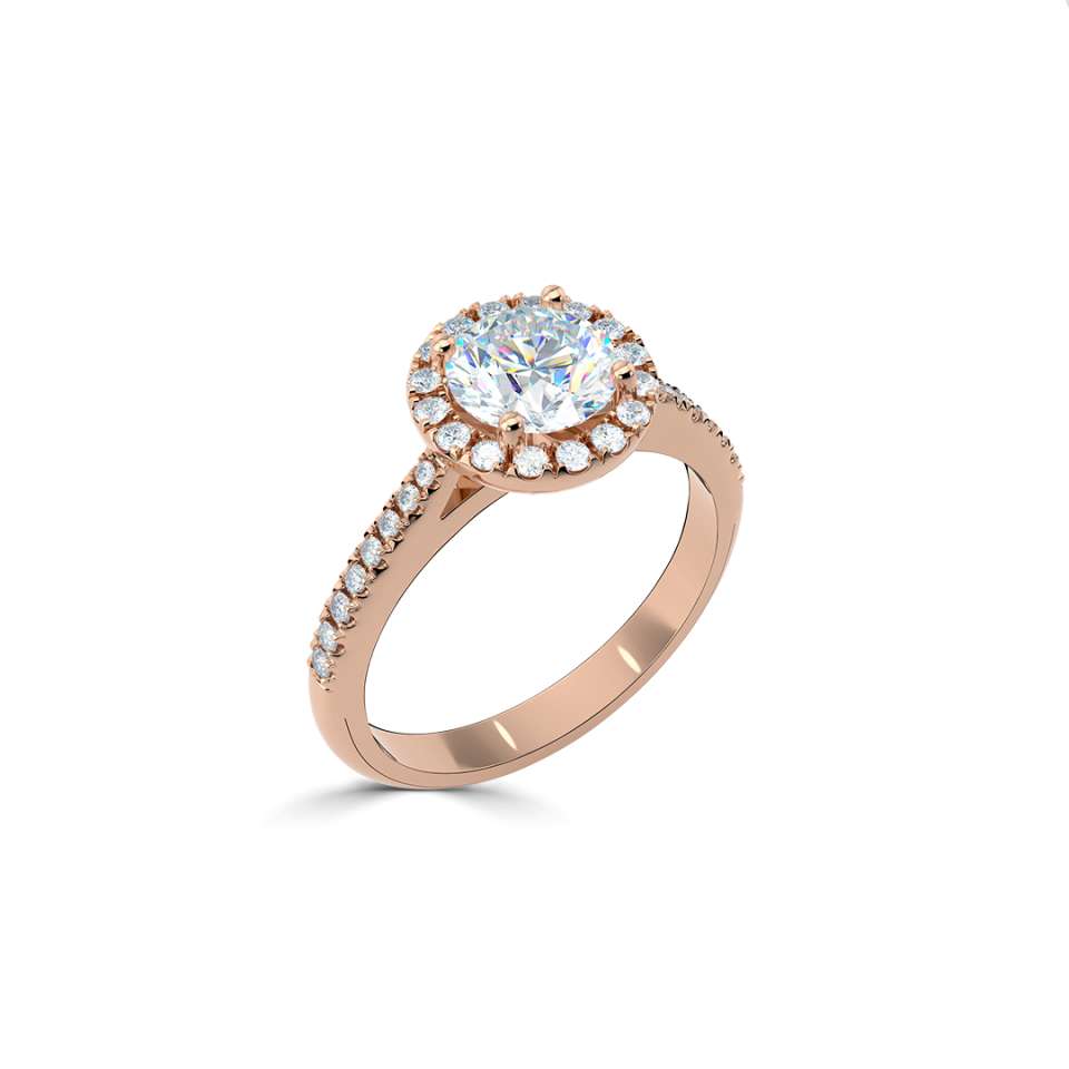 Luminara Round Brilliant Diamond Engagement Ring
