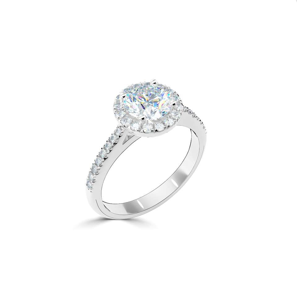 Luminara Round Brilliant Diamond Engagement Ring