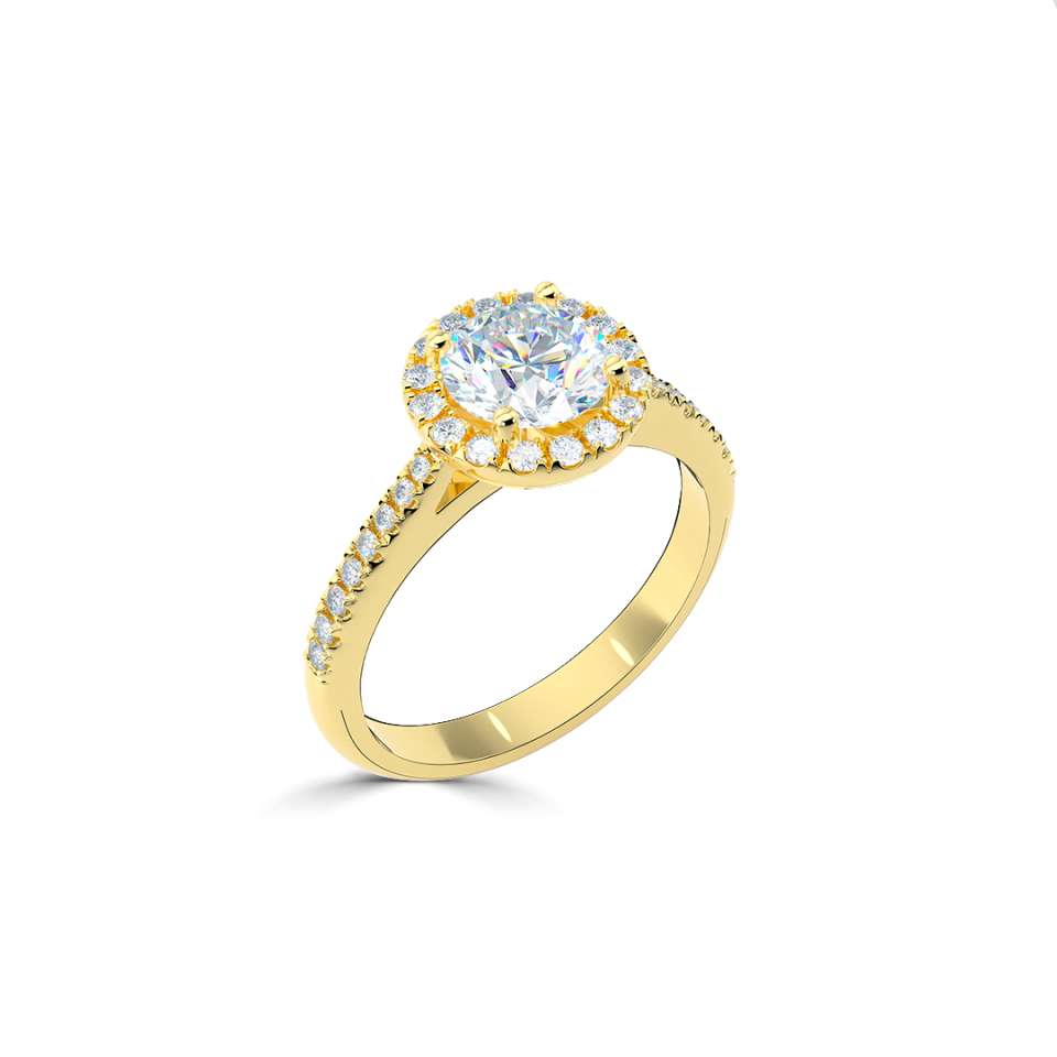 Luminara Round Brilliant Diamond Engagement Ring