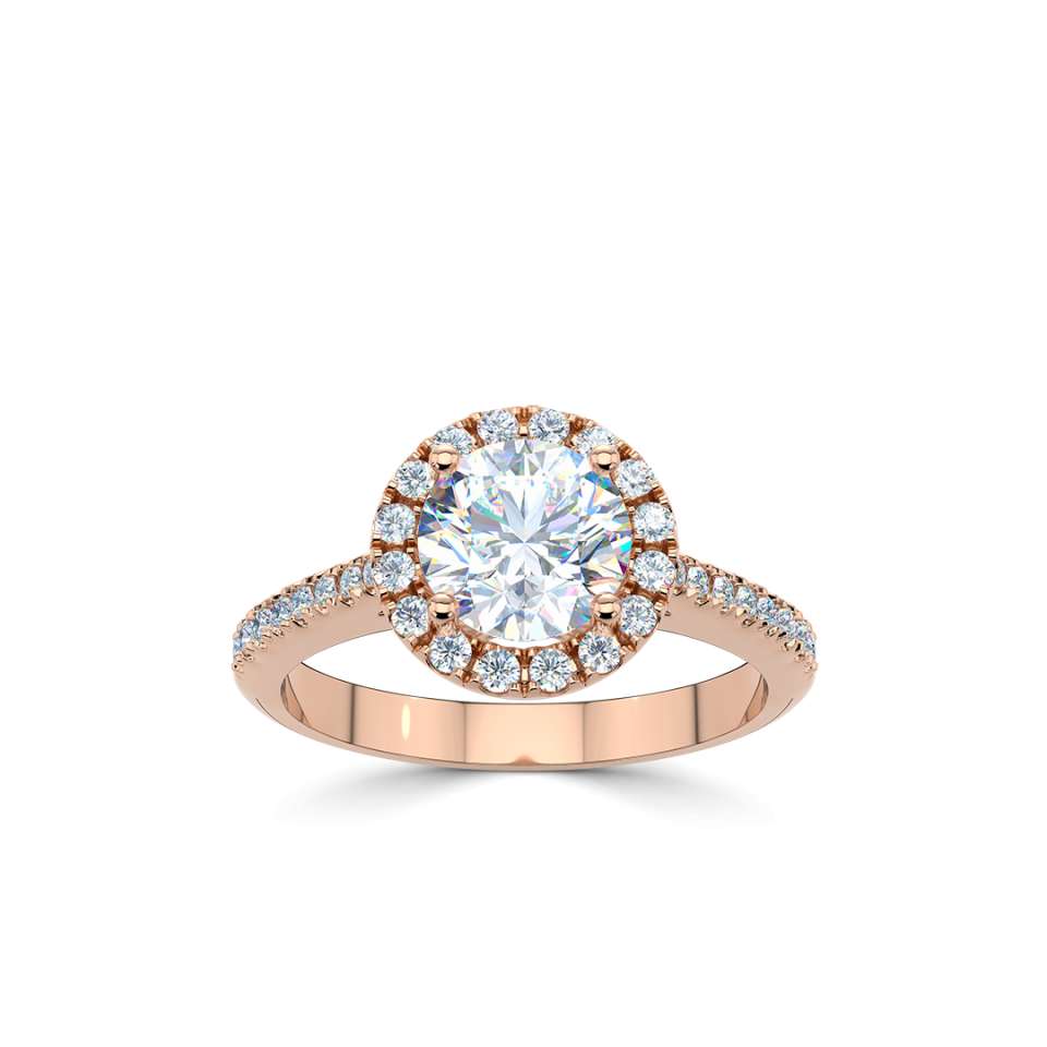 Luminara Round Brilliant Diamond Engagement Ring